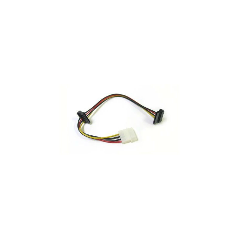 Kolink molex -> 2db SATA tápátalakító 90° /KKTSATAL2P/